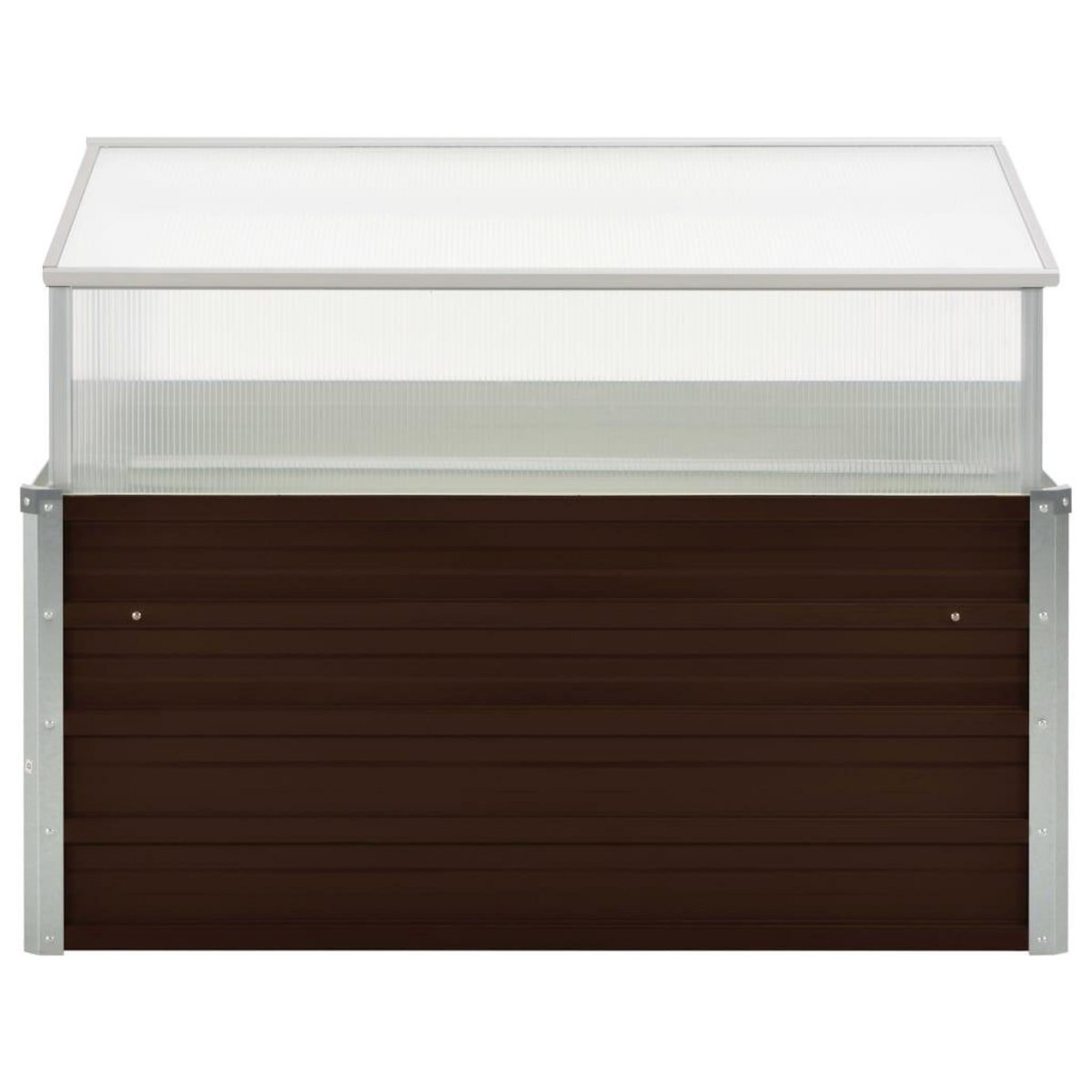 VIDAXL Serre Marron 100 x 100 x 85 cm Acier galvanise