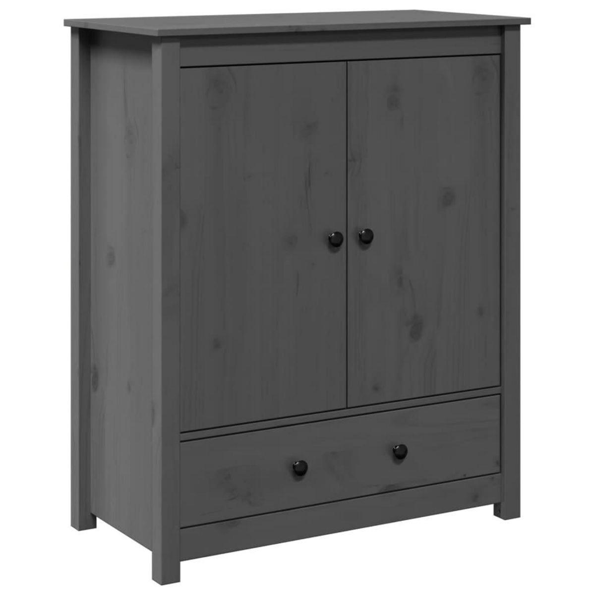 VIDAXL Buffet Gris 83x41,5x100 cm Bois massif de pin