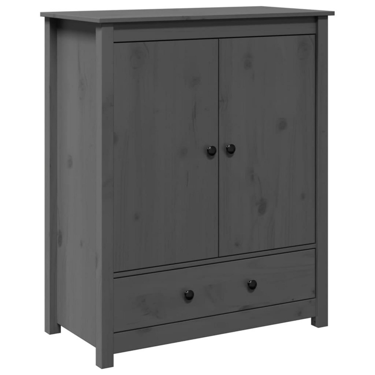 VIDAXL Buffet Gris 83x41,5x100 cm Bois massif de pin