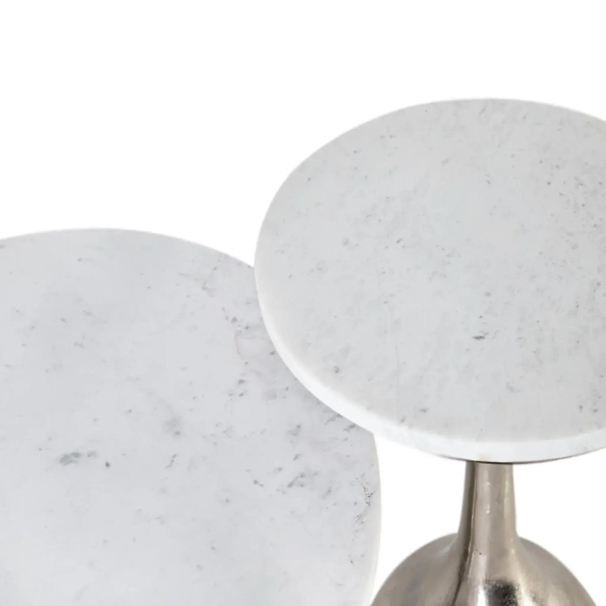 Voir la diapositive 3 : GINER Y COLOMER SL Lot de 2 tables basses de marbre grand 75 cm, petite 46 cm style moderne élégant