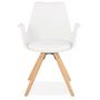 Voir la diapositive 2 : Paris Prix Chaise Design avec Accoudoirs  Zayven  82cm Blanc & Naturel