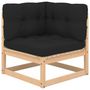 Voir la diapositive 2 : VIDAXL Salon de jardin 6 pcs avec coussins Bois de pin massif