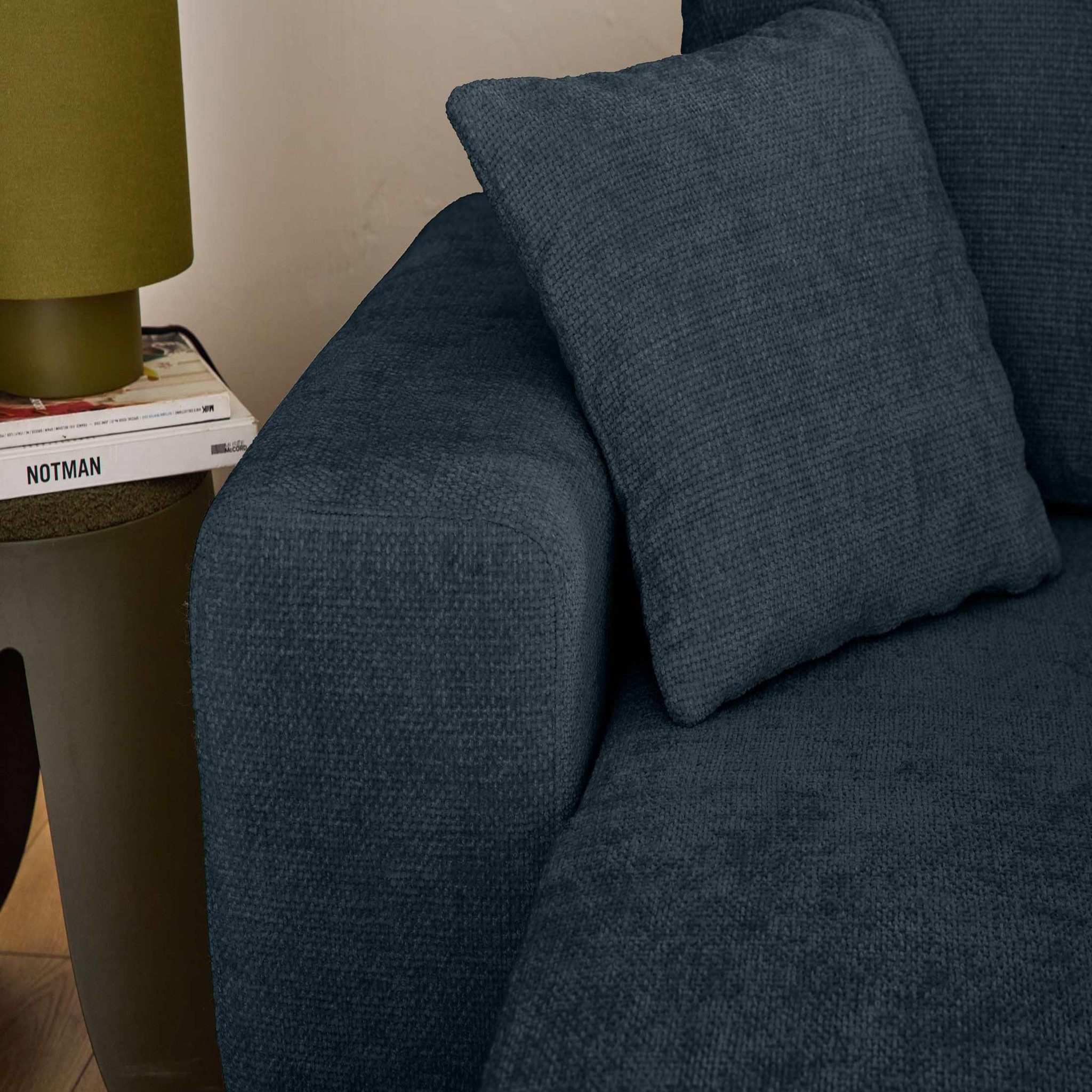 Voir la diapositive 4 : BEST MOBILIER Milan - canapé d'angle réversible 4 places - convertible avec coffre - en velours texturé