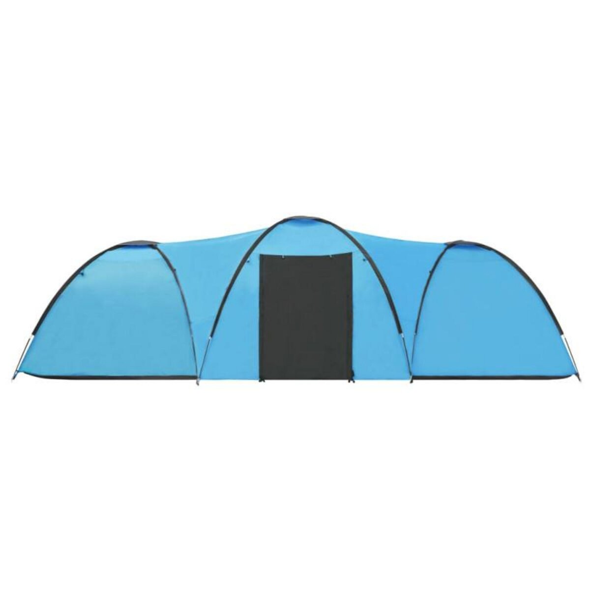 VIDAXL Tente igloo de camping 650x240x190 cm 8 personnes Bleu