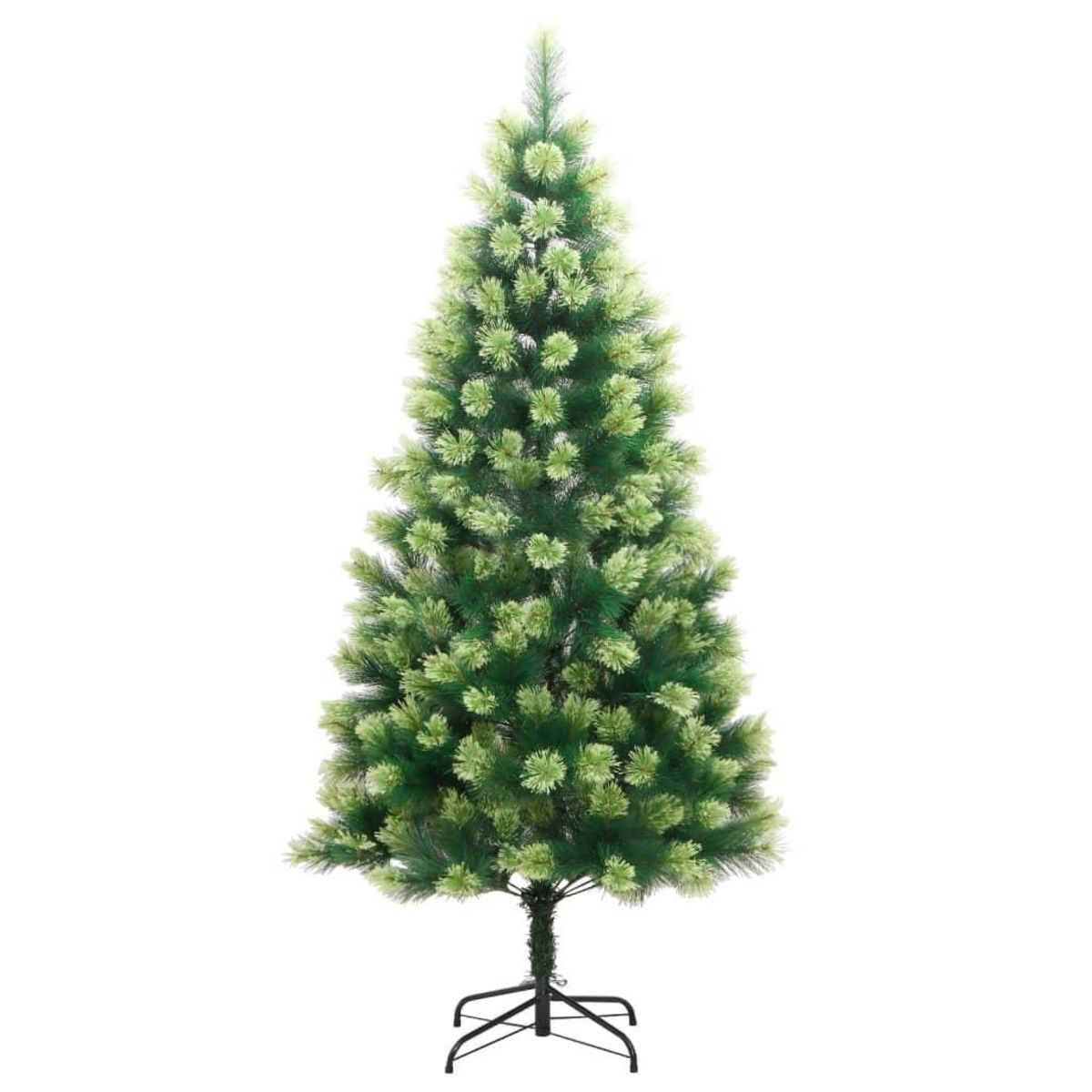 VIDAXL Sapin de Noël artificiel a charnieres avec support 210 cm