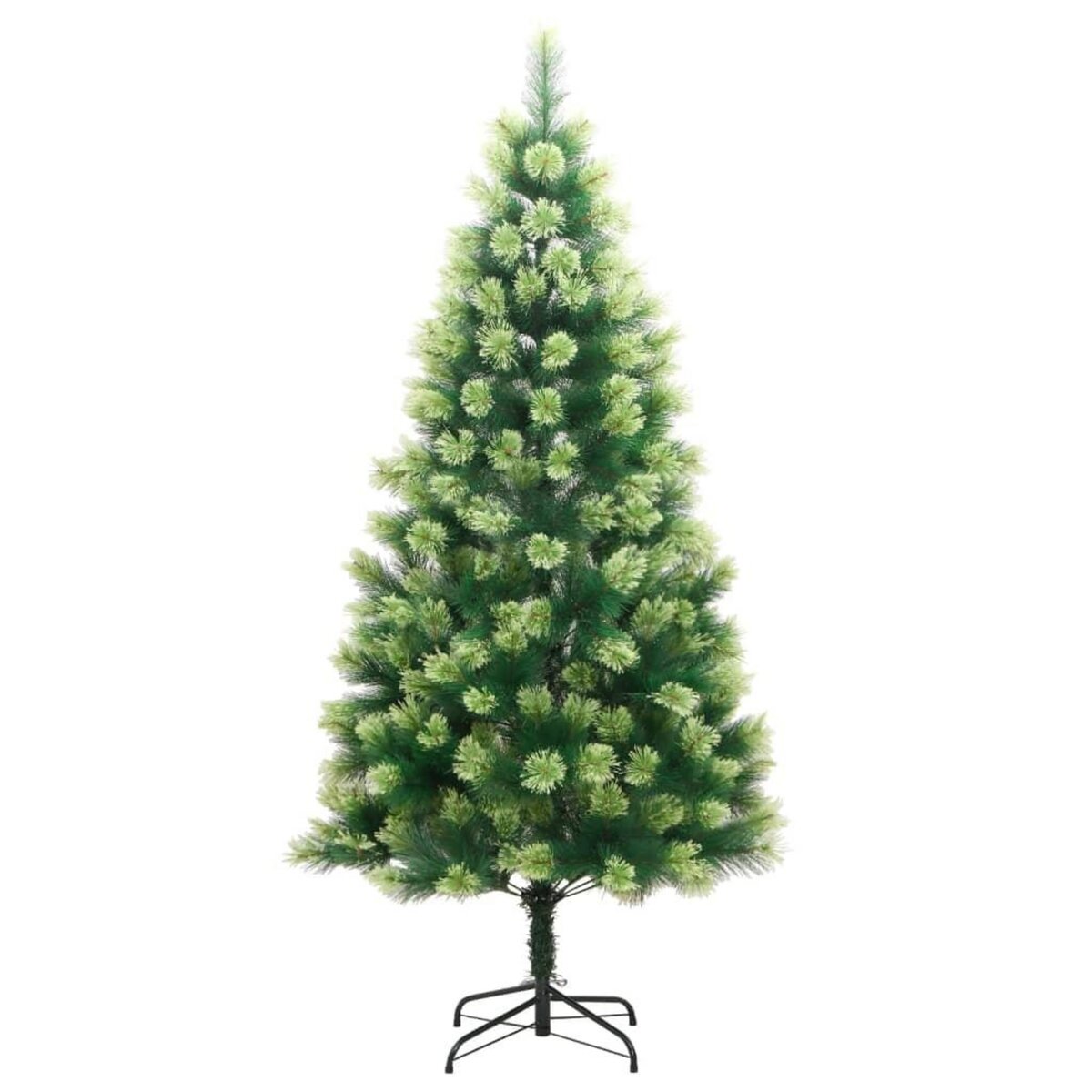 VIDAXL Sapin de Noël artificiel a charnieres avec support 210 cm