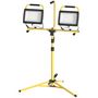 Voir la diapositive 1 : HOMCOM Projecteur de chantier sur trépied réglable orientable - 2 x 100W - 17000LM - étanche IP65 - métal jaune