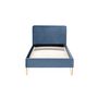 Voir la diapositive 4 : Lit avec sommier et tête de lit 90x190cm Tissu velours EMMA