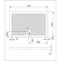 Aurlane Receveur acrylique rectangulaire antidérapant - 120 x 80