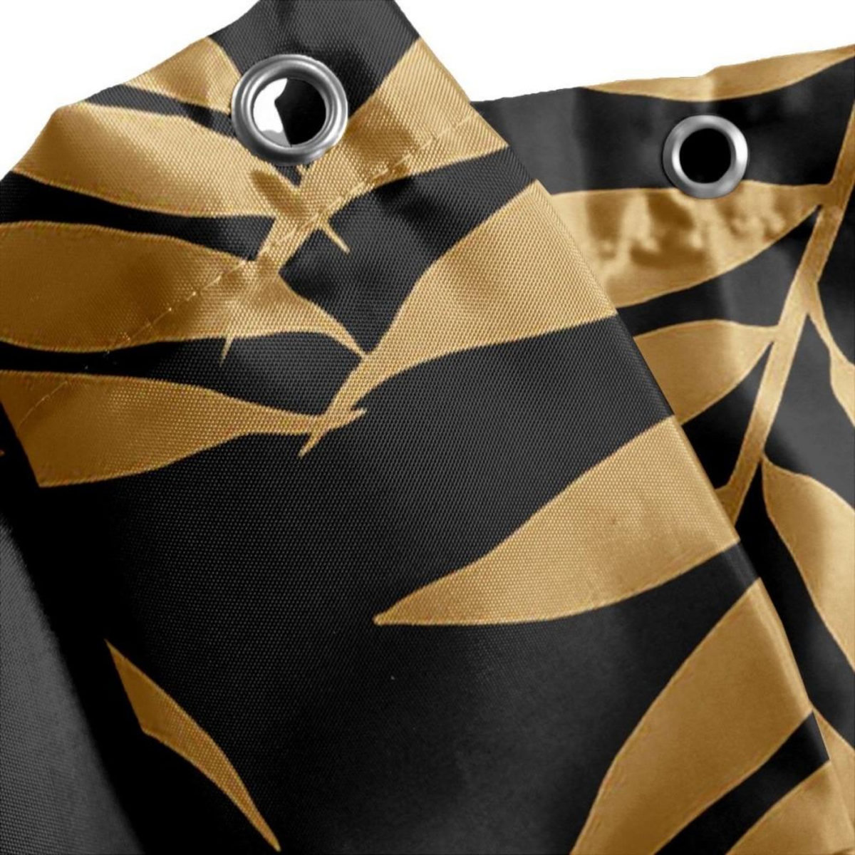 Douceur d'Intérieur Rideau de douche 180x200 KELLY Noir avec 12 anneaux