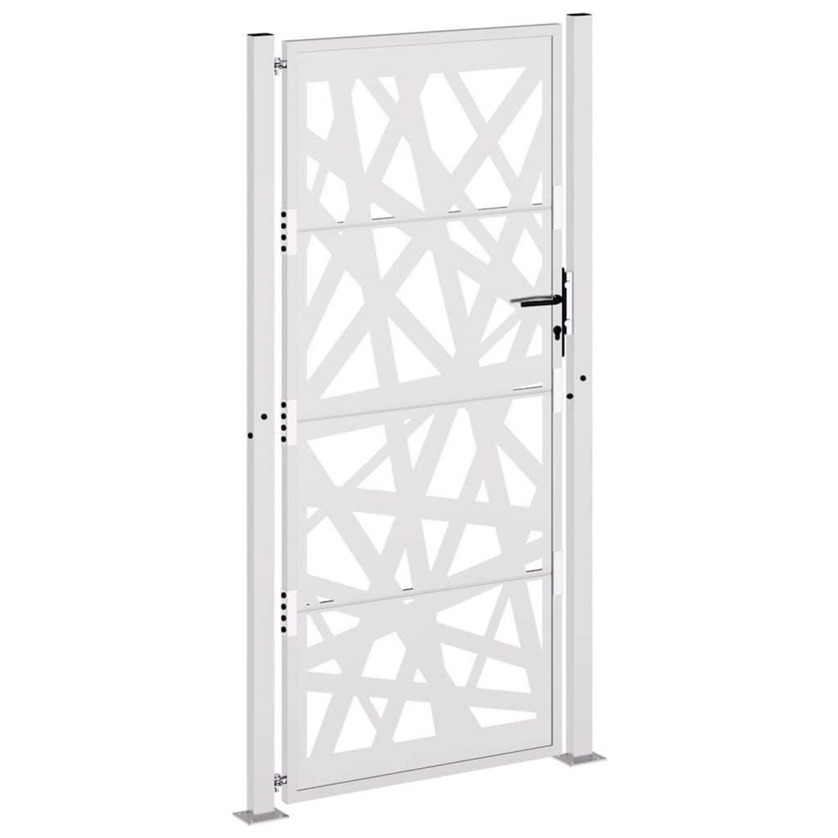 VIDAXL Porte de jardin acier resistant aux intemperies design lumiere