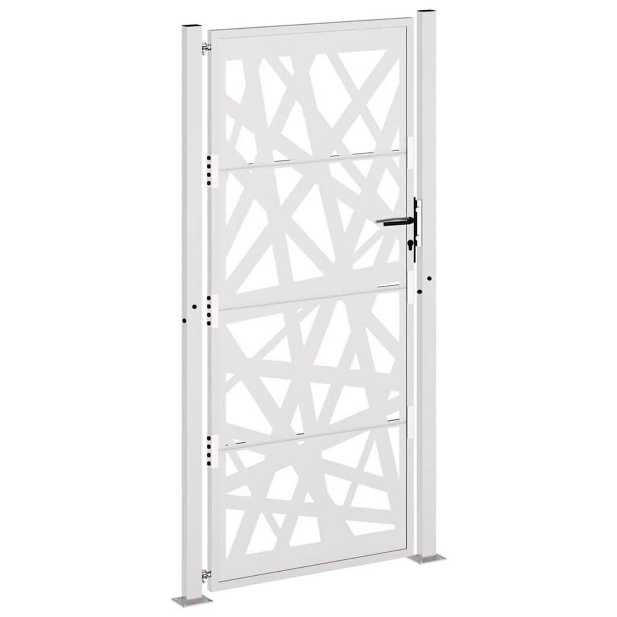 VIDAXL Porte de jardin acier resistant aux intemperies design lumiere
