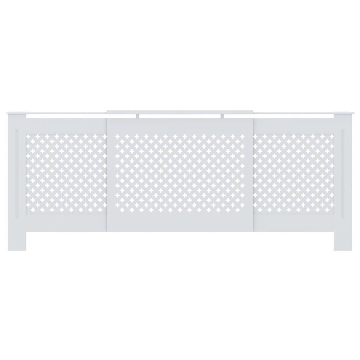VIDAXL Cache-radiateur MDF Blanc 205 cm