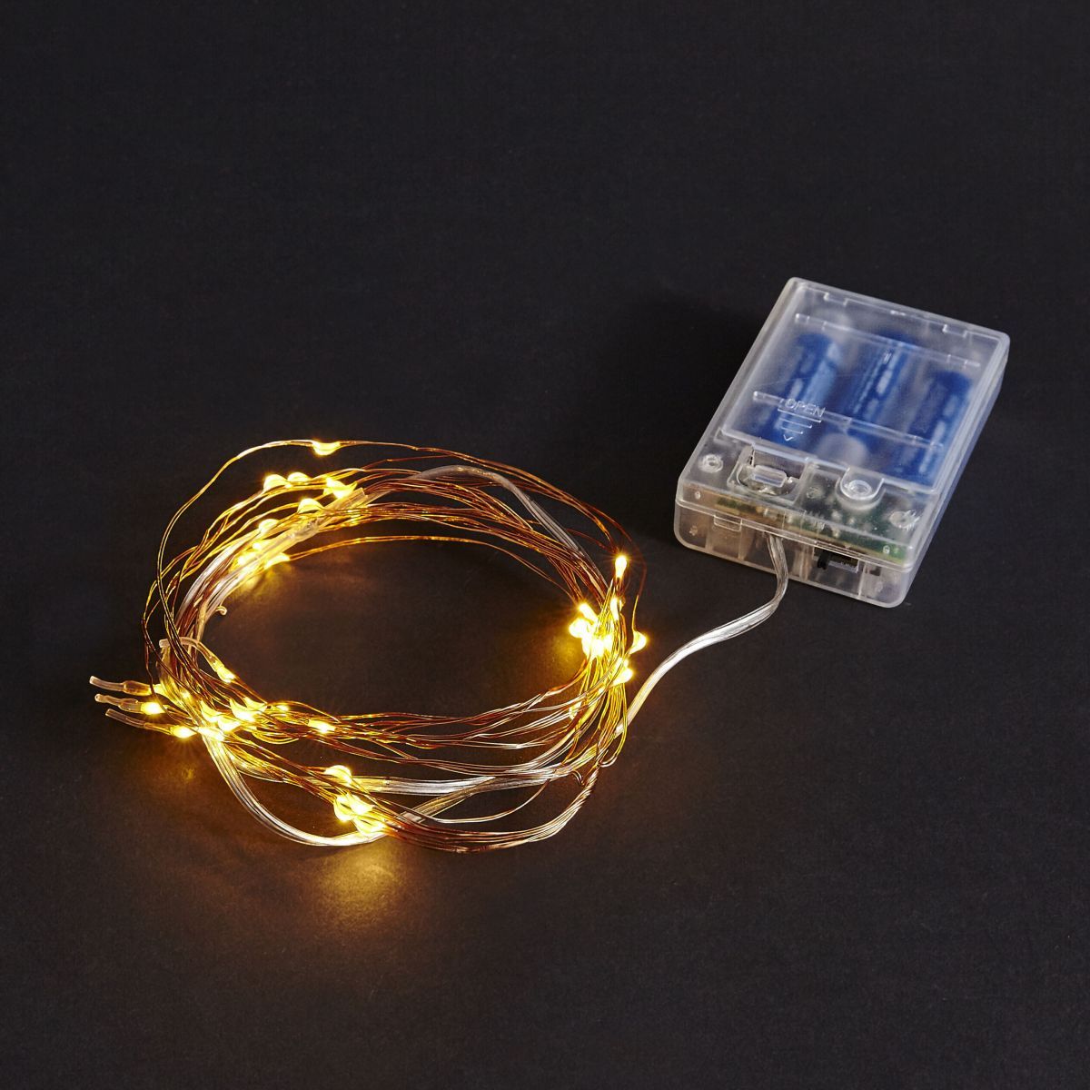 ACTUEL Guirlande intérieur 48 led fixe à piles 