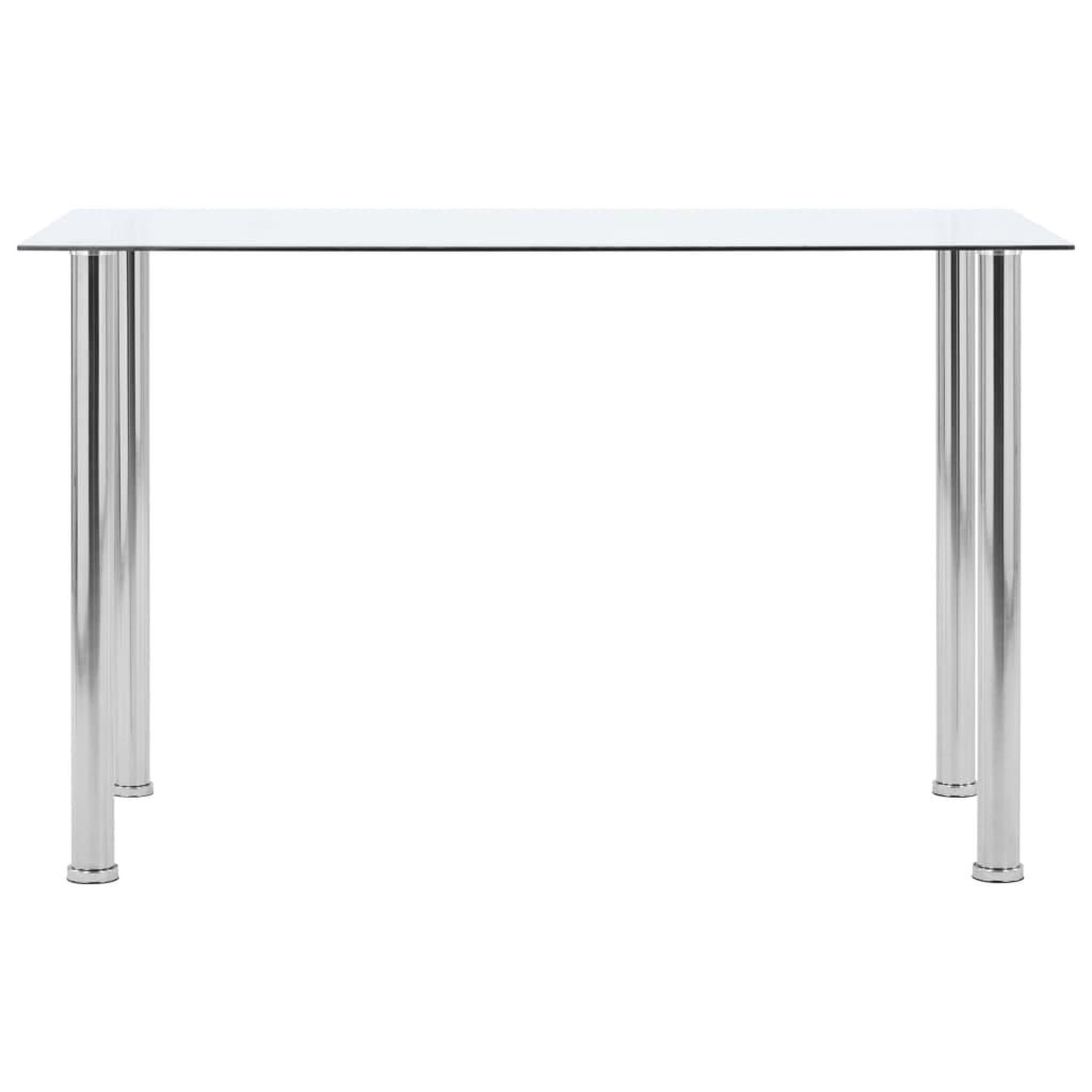 Voir la diapositive 2 : VIDAXL Table a manger transparent 120x60x75 cm verre trempe