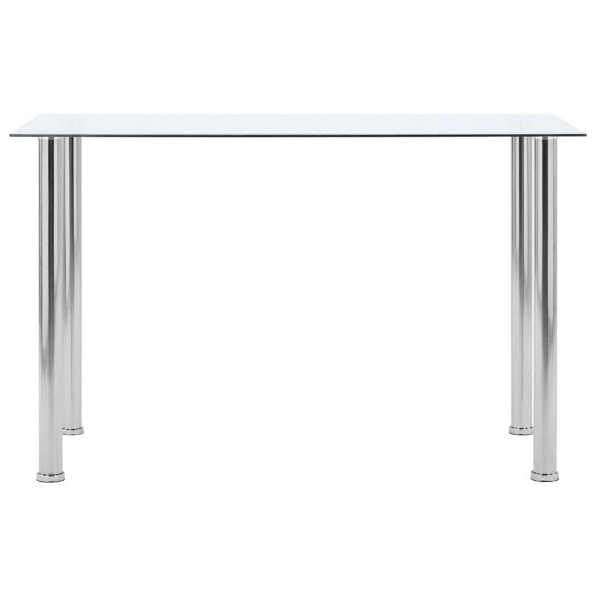 VIDAXL Table a manger Transparent 120x60x75 cm Verre trempe