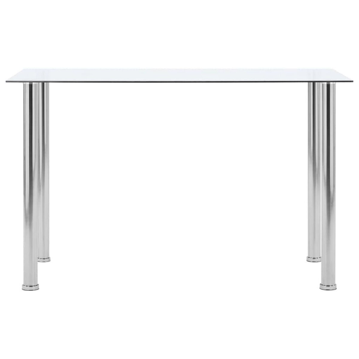 VIDAXL Table a manger Transparent 120x60x75 cm Verre trempe