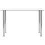 Voir la diapositive 2 : VIDAXL Table a manger Transparent 120x60x75 cm Verre trempe