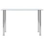 Voir la diapositive 2 : VIDAXL Table a manger Transparent 120x60x75 cm Verre trempe