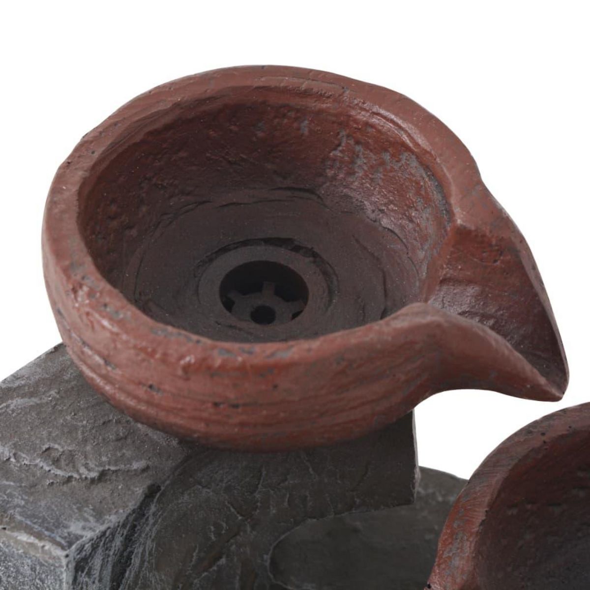 VIDAXL Fontaine d'interieur avec lampe LED Polyresine