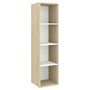 Voir la diapositive 4 : VIDAXL Meubles TV muraux 4 pcs Blanc et chene sonoma Bois d'ingenierie