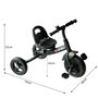 Voir la diapositive 3 : HOMCOM Tricycle enfants multi-équipé garde-boue sonnette pédales antidérapantes siège réglable 2 positions avec dossier
