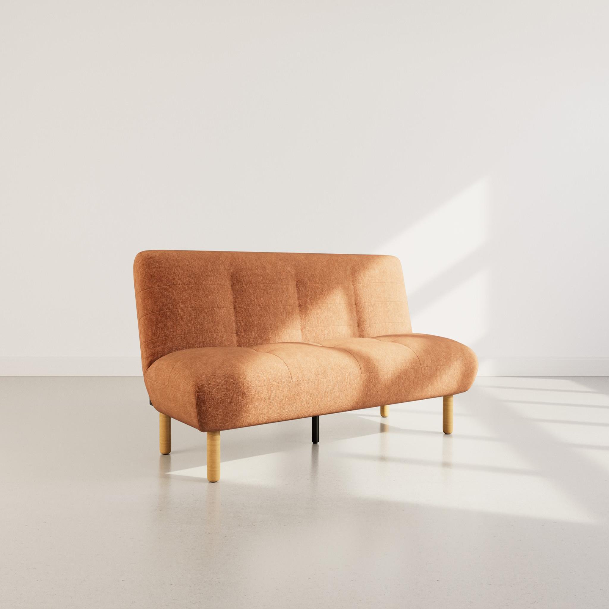 BEST MOBILIER Soan - banquette 2 places convertible clic-clac en velours texturé. Coloris disponibles : Noir