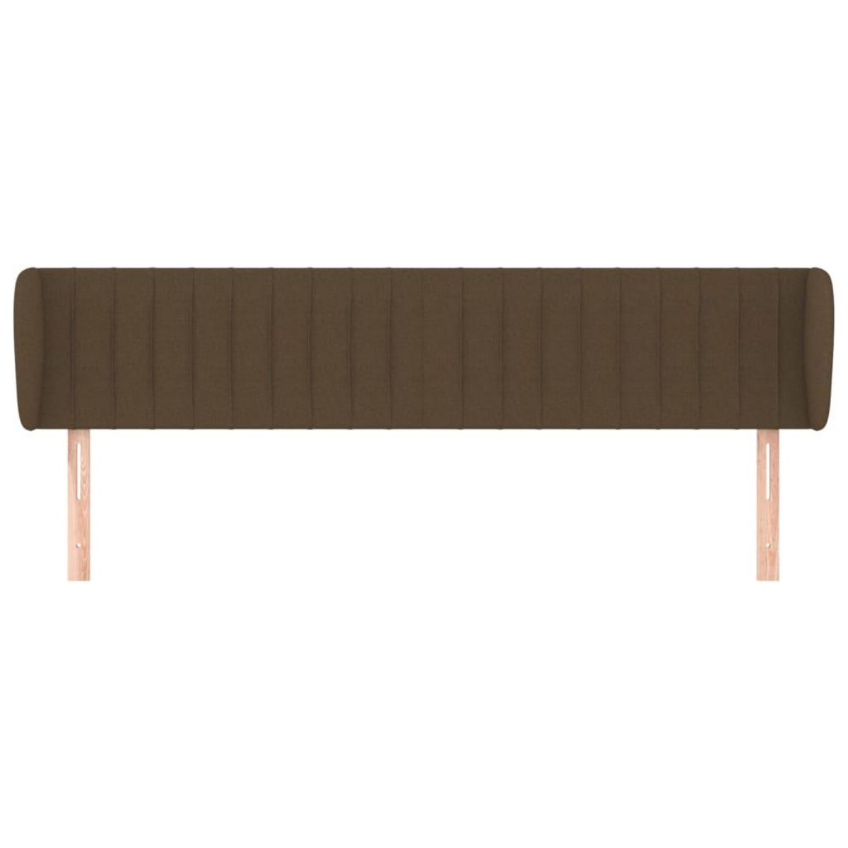 VIDAXL Tete de lit avec oreilles Marron fonce 183x23x78/88 cm Tissu