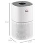Voir la diapositive 3 : HOMCOM Purificateur d'air 50 W 4 vitesses mode silencieux - filtre HEPA, charbon actif -  jusqu'à 24 m² - débit d'air pur 225 m³/h - timer - ABS blanc gris