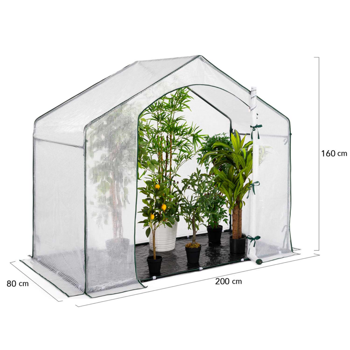 ID MARKET Serre d'hivernage maison 200 x 80 x 160 cm balcon et terrasse