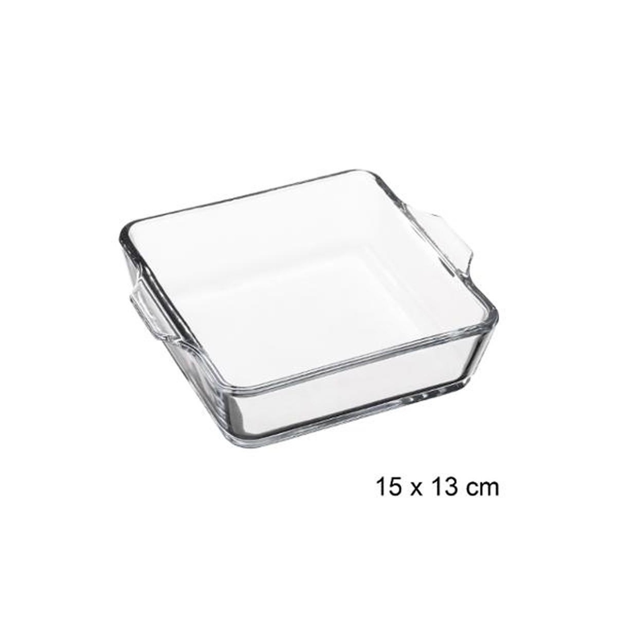 Voir la diapositive 2 : FIVE Lot de 6 mini-plats carrés en verre 15cm transparent