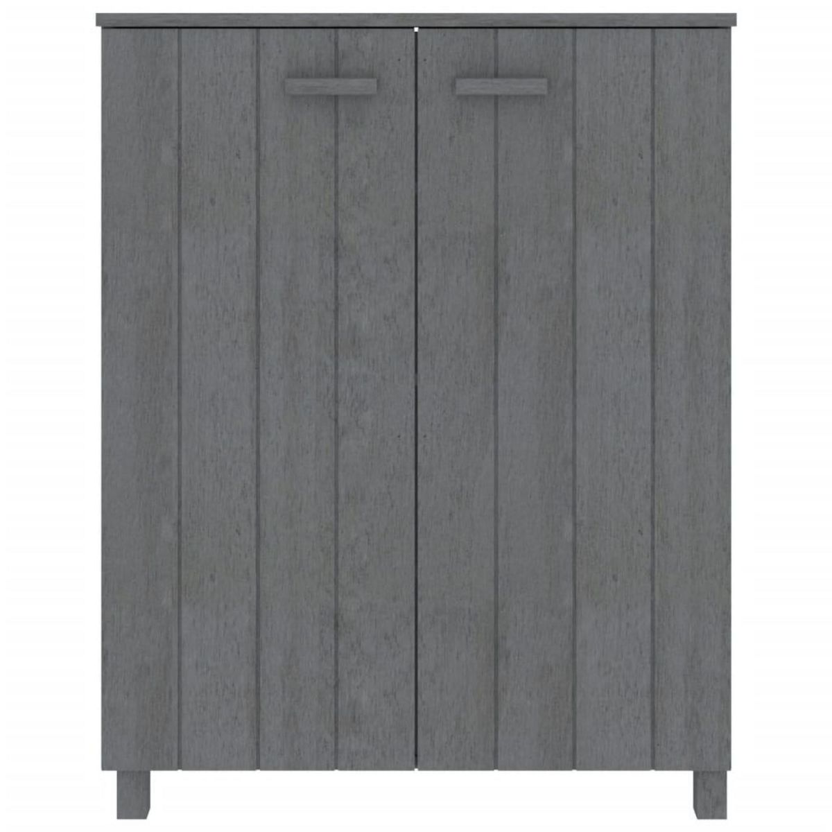 VIDAXL Armoire a chaussures HAMAR Gris fonce 85x40x108 cm Pin massif
