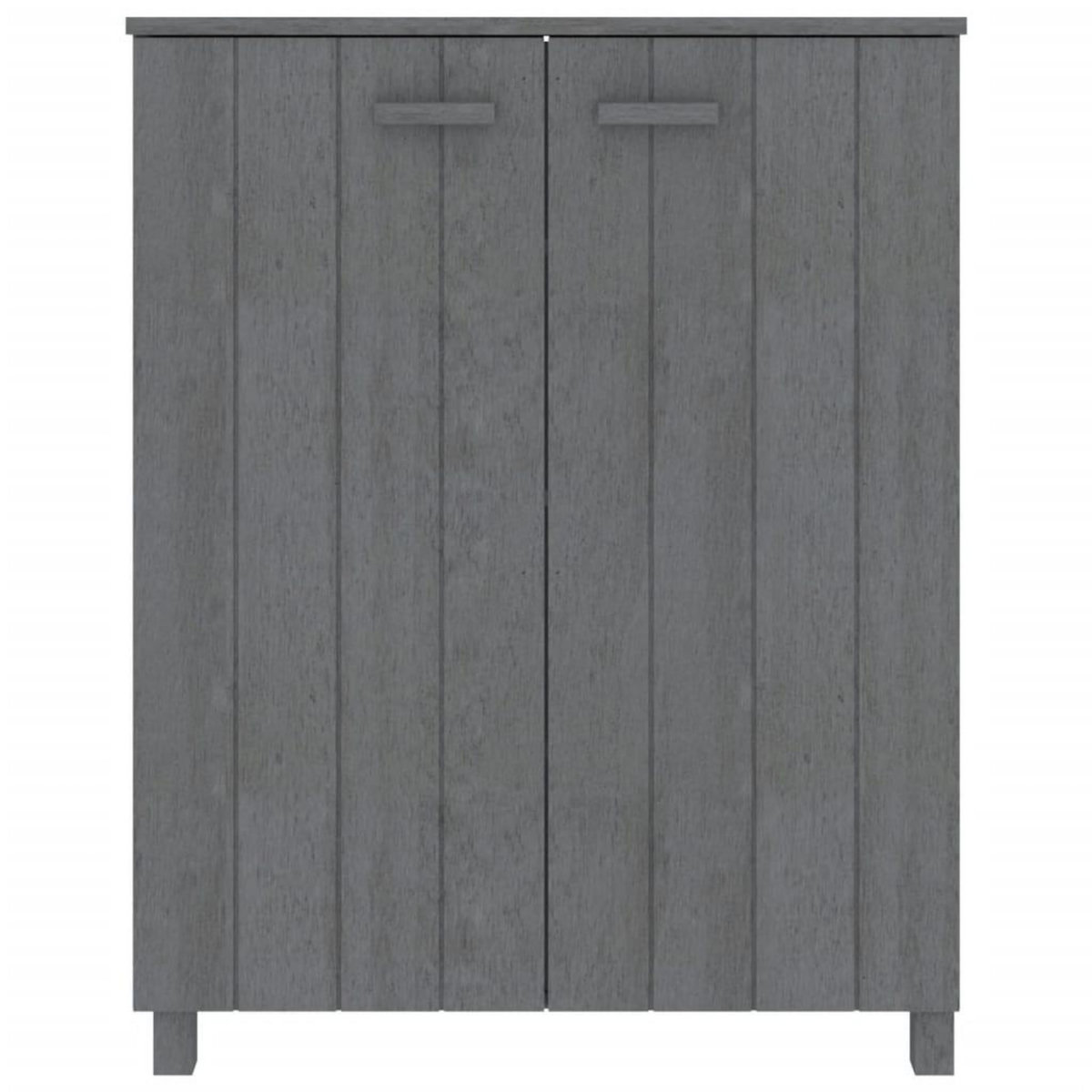 VIDAXL Armoire a chaussures HAMAR Gris fonce 85x40x108 cm Pin massif