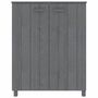 Voir la diapositive 3 : VIDAXL Armoire a chaussures HAMAR Gris fonce 85x40x108 cm Pin massif