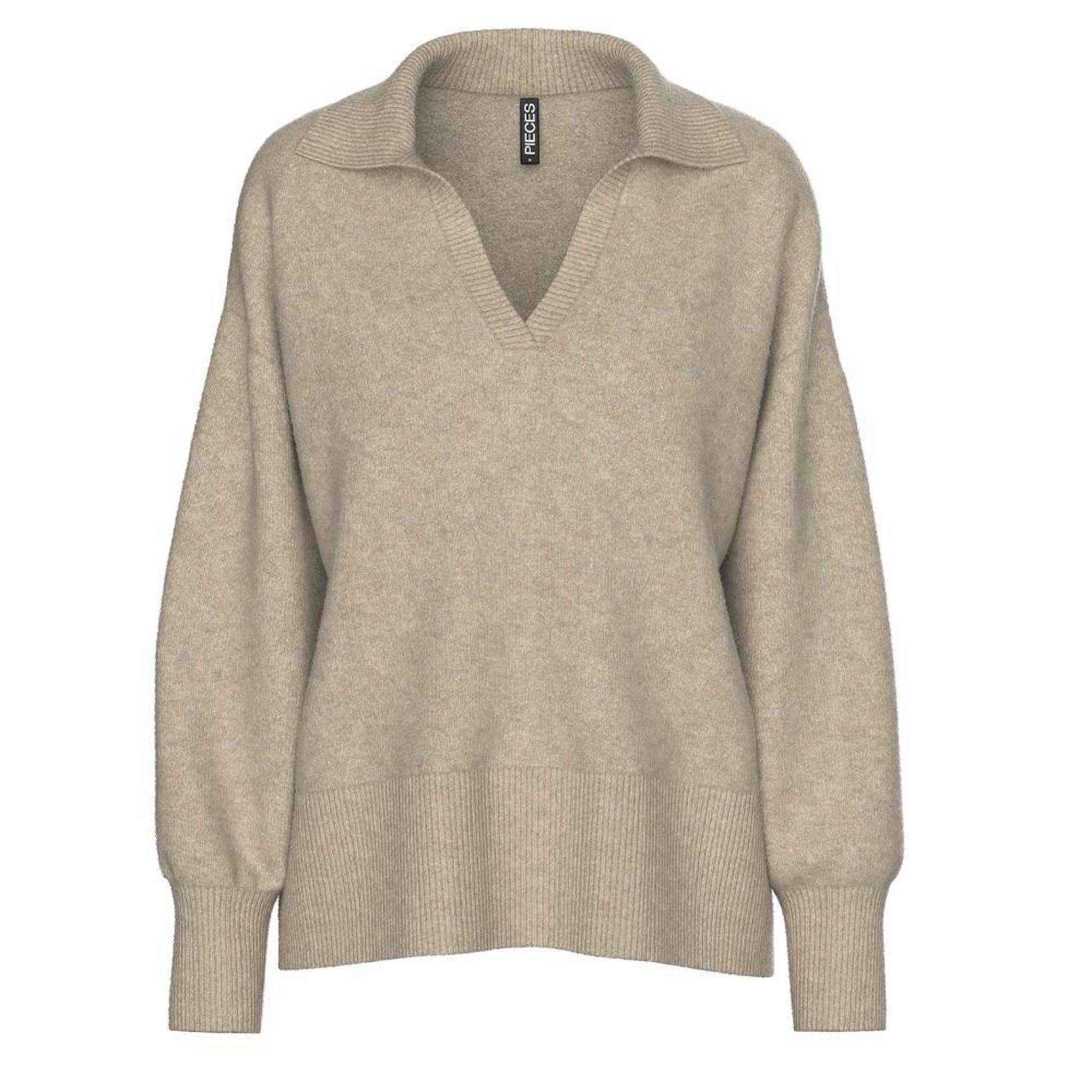 Pieces Pull Marron Femme Pieces Malou. Coloris disponibles : Marron