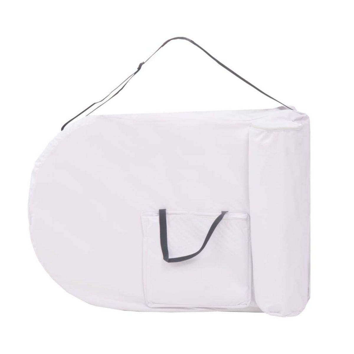 VIDAXL Table de massage pliable 4 cm d'epaisseur et 2 traversins Blanc