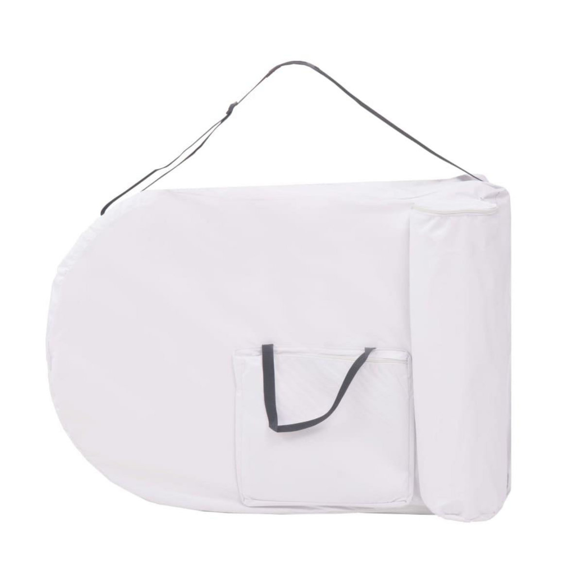 VIDAXL Table de massage pliable 4 cm d'epaisseur et 2 traversins Blanc