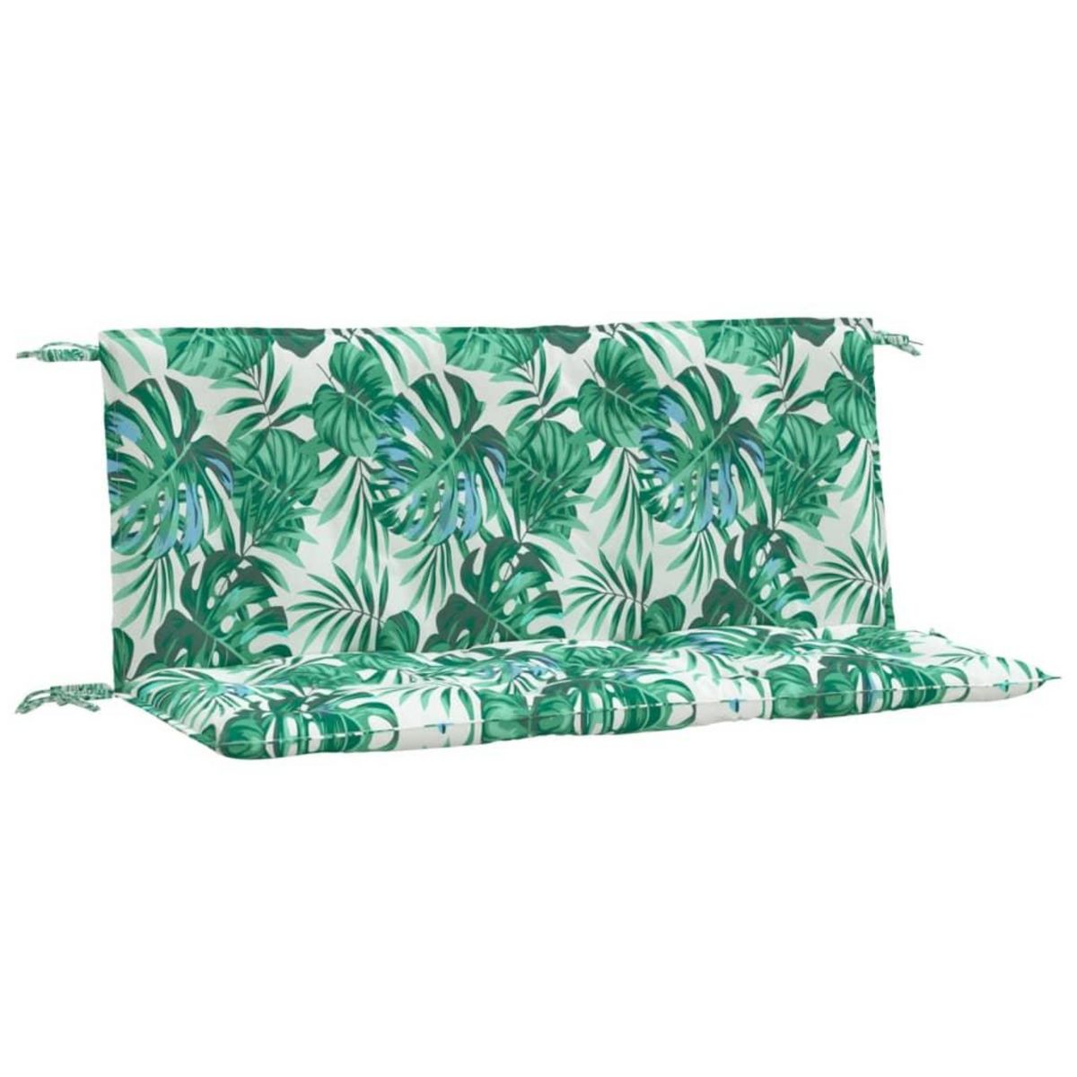 VIDAXL Coussins de banc de jardin lot de 2 motif de feuilles