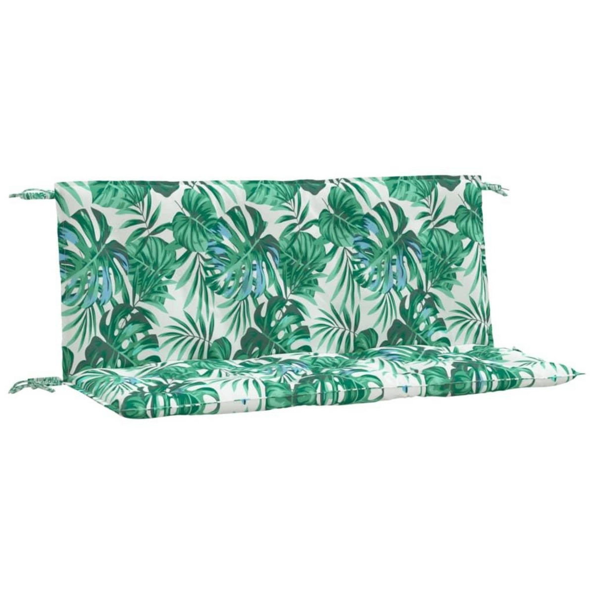 VIDAXL Coussins de banc de jardin lot de 2 motif de feuilles