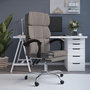 Voir la diapositive 1 : VIDAXL Fauteuil inclinable de bureau Taupe Tissu