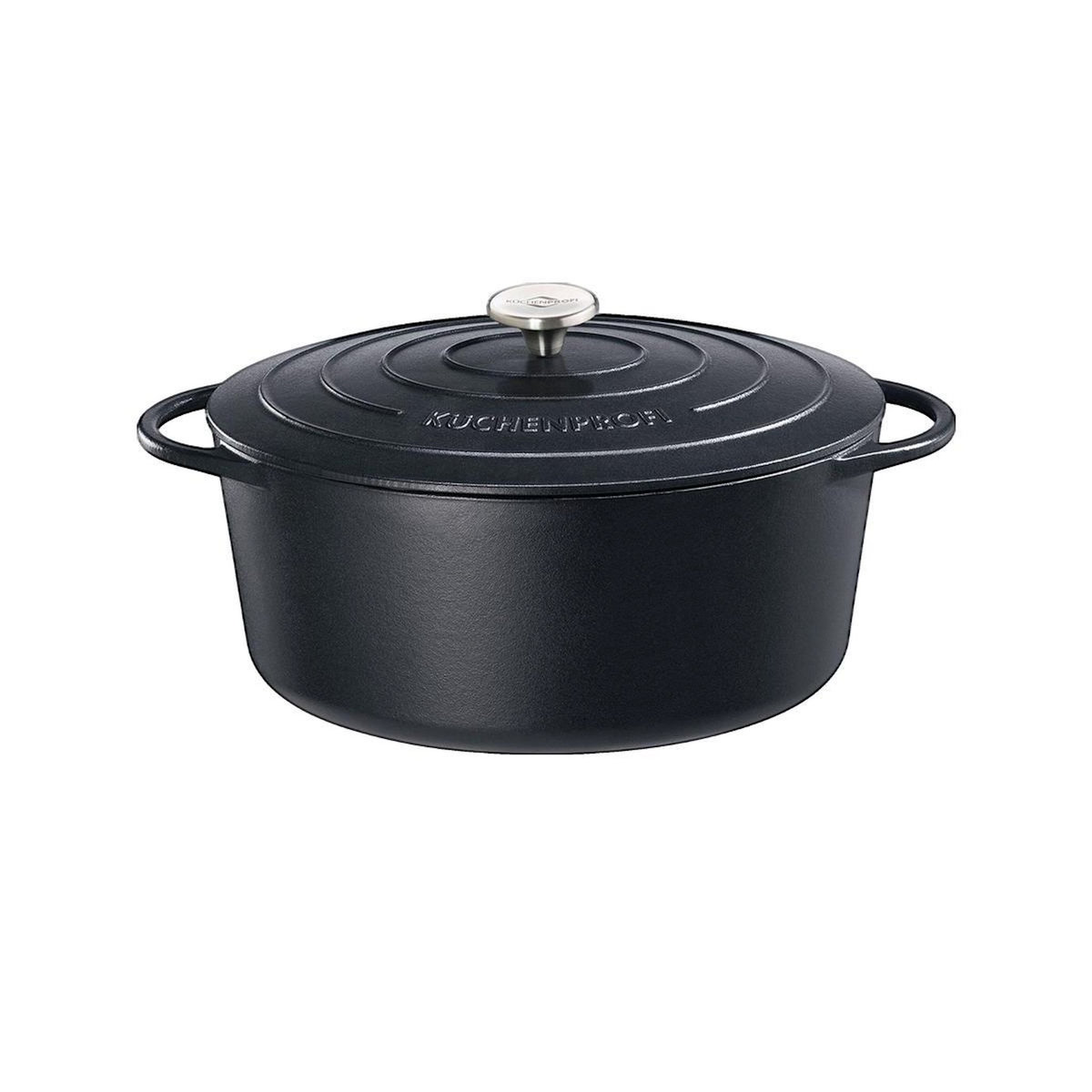 KUCHENPROFI Cocotte Kuchenprofi Fonte Émaillée Noir 35 cm