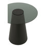 Voir la diapositive 3 : Paris Prix Table d'Appoint en Verre  Flat Cap  60cm Noir