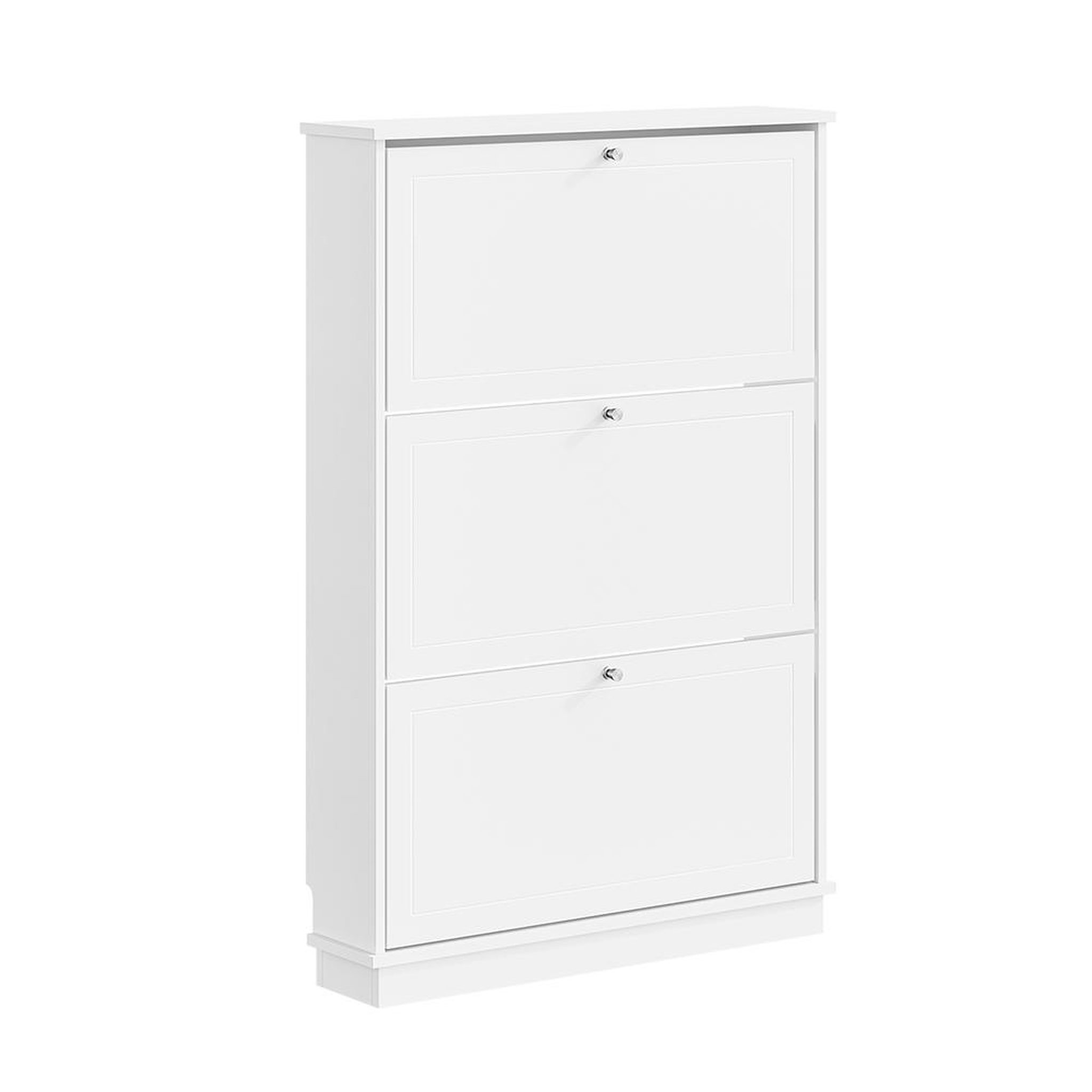SOBUY Armoire à chaussures Blanc 76x18x113cm FSR215-W