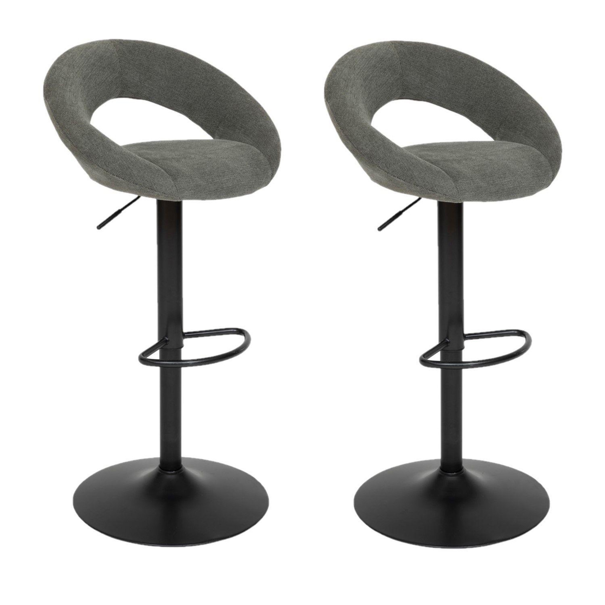 Voir la diapositive 1 : TOILINUX Lot de 2 chaises de bar en tissu SACHA
