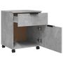 Voir la diapositive 4 : VIDAXL Classeur mobile avec roues Gris beton 45x38x54 cm