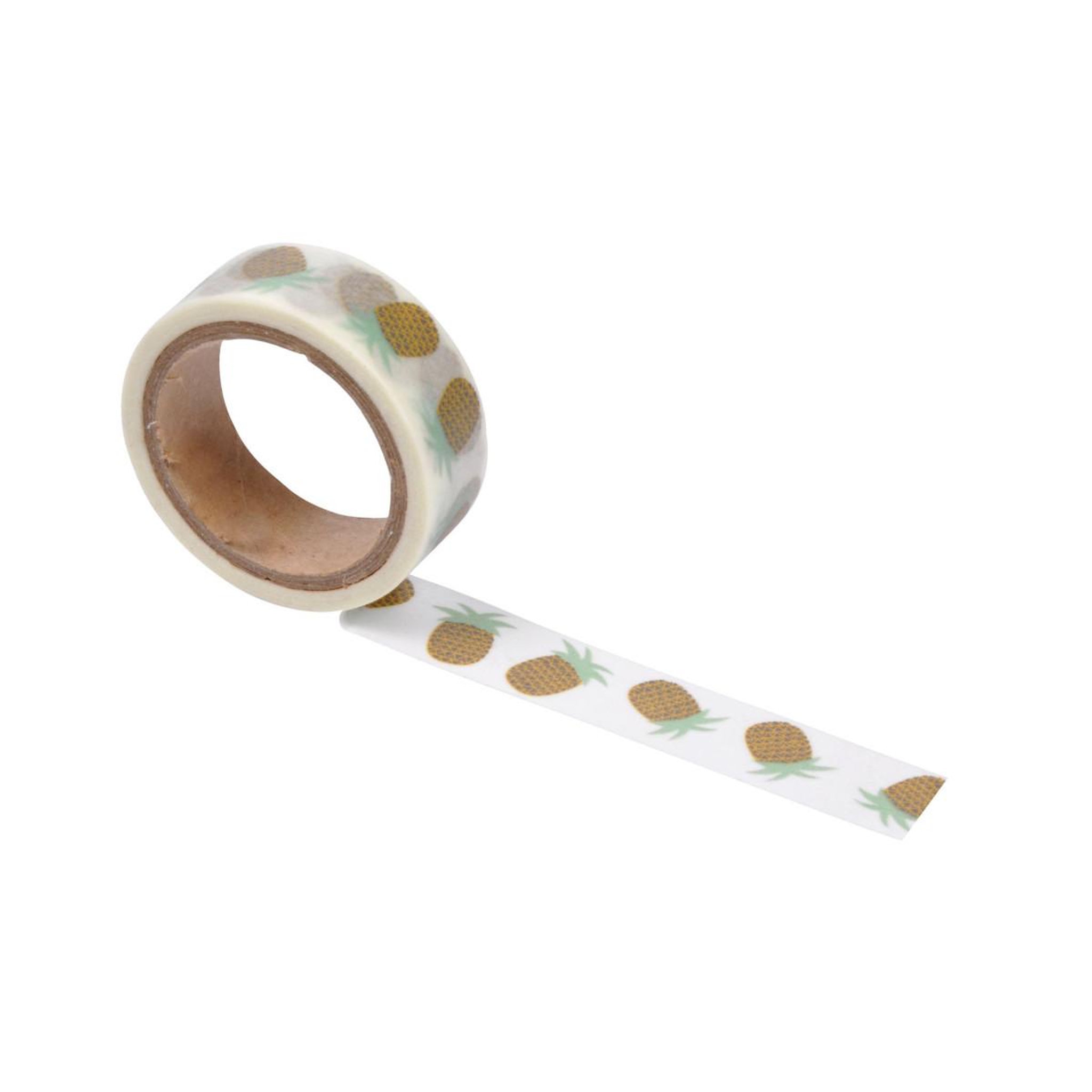 HOMEA Ruban masking tape  ananas  5m blanc