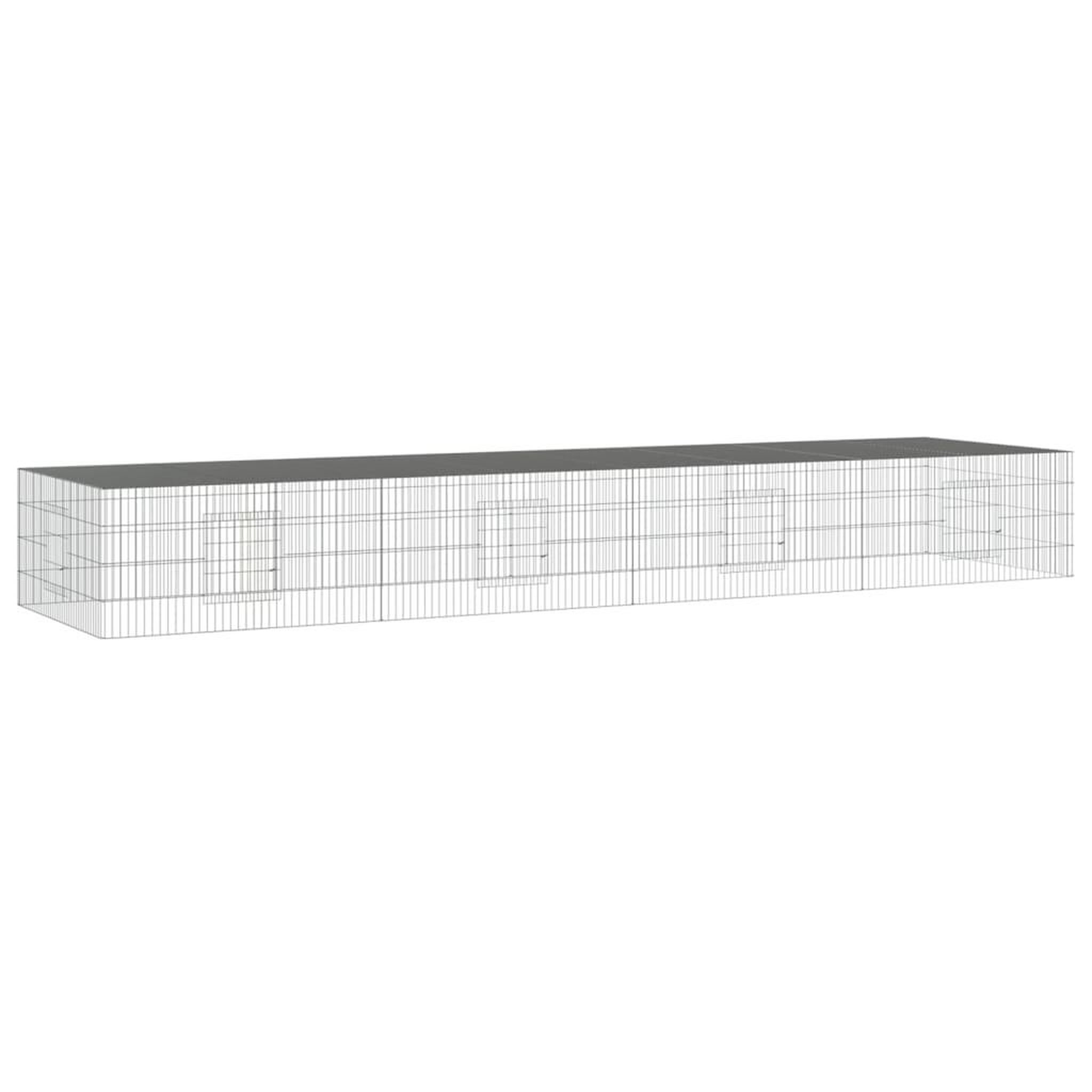 Voir la diapositive 2 : VIDAXL Cage a lapin 4 panneaux 433x109x54 cm Fer galvanise