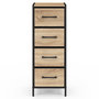 Voir la diapositive 3 : ID MARKET Meuble d'appoint 4 tiroirs UTAH 30 cm chiffonnier, meuble de rangement design industriel