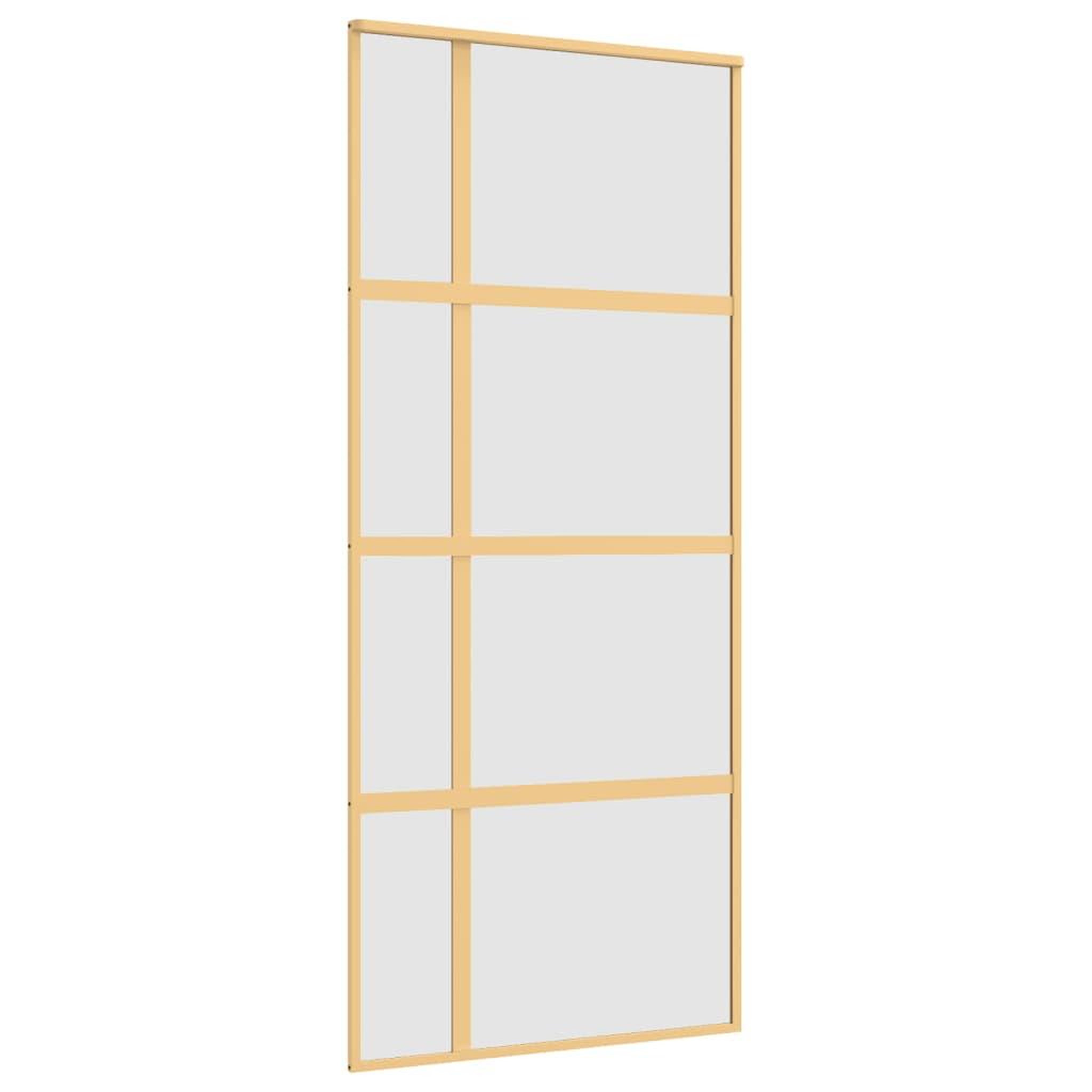 Voir la diapositive 2 : VIDAXL Porte coulissante dore 90x205 cm verre ESG depoli et aluminium