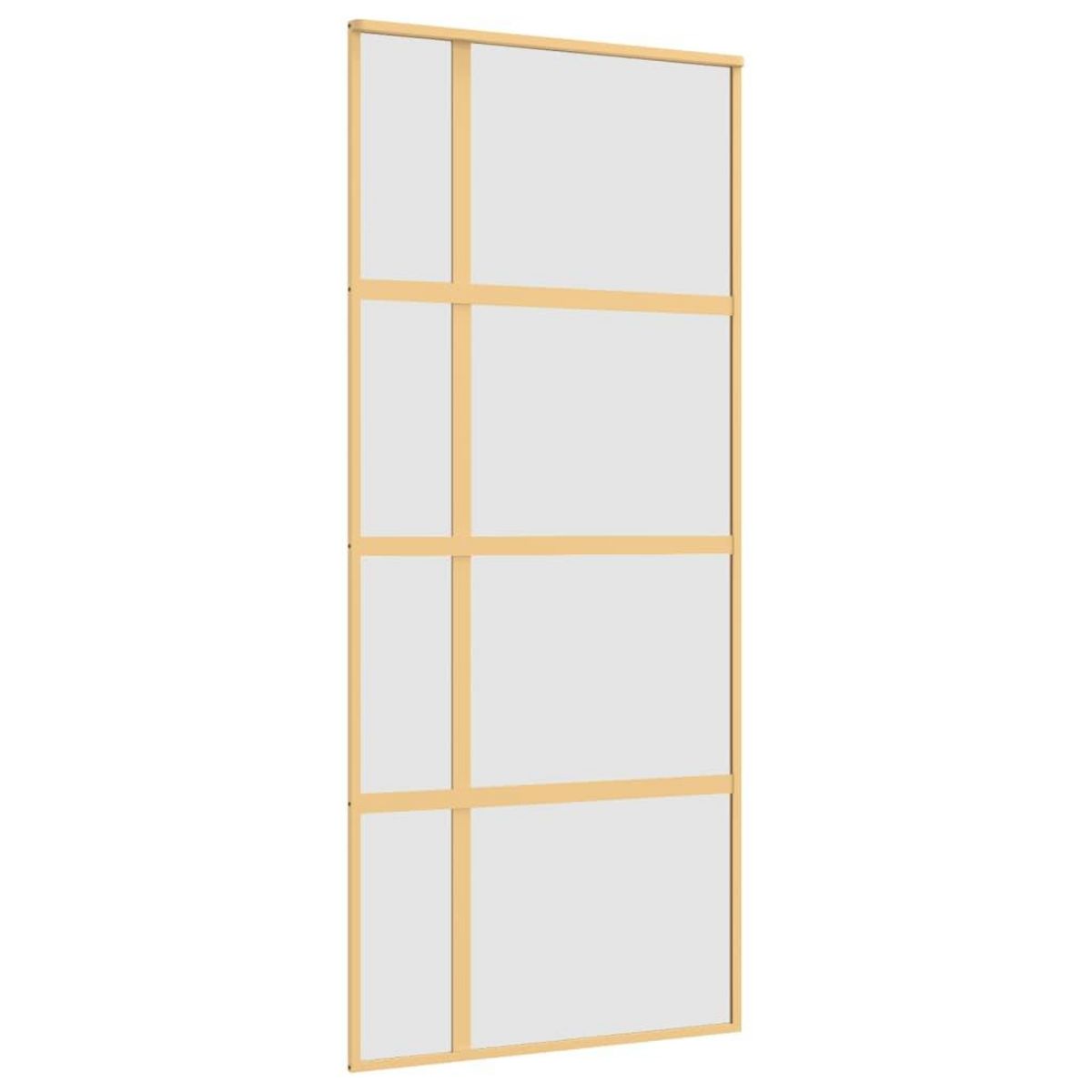 VIDAXL Porte coulissante dore 90x205 cm verre ESG depoli et aluminium